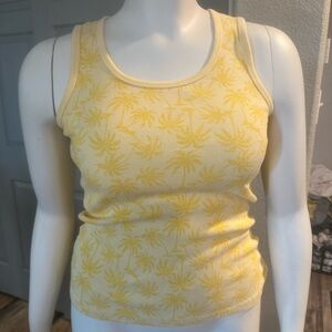 No Boundaries Yellow Tropical Tank Top